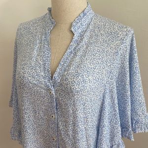 Anthropologie Flutter Sleeve Blouse